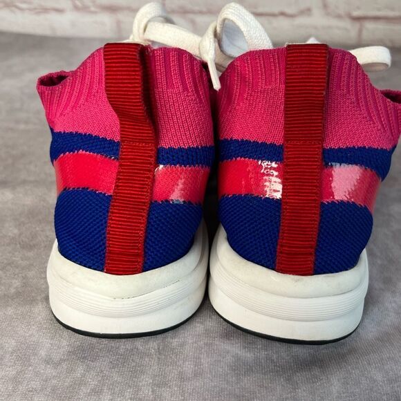 Chanel Multicolor Patent Low Top CC Trainers Pink Blue 38 IT - Picture 5 of 12